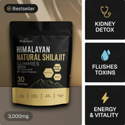 Premium Shilajit Gummies - 3000mg Kidney Cleanse & Vitality