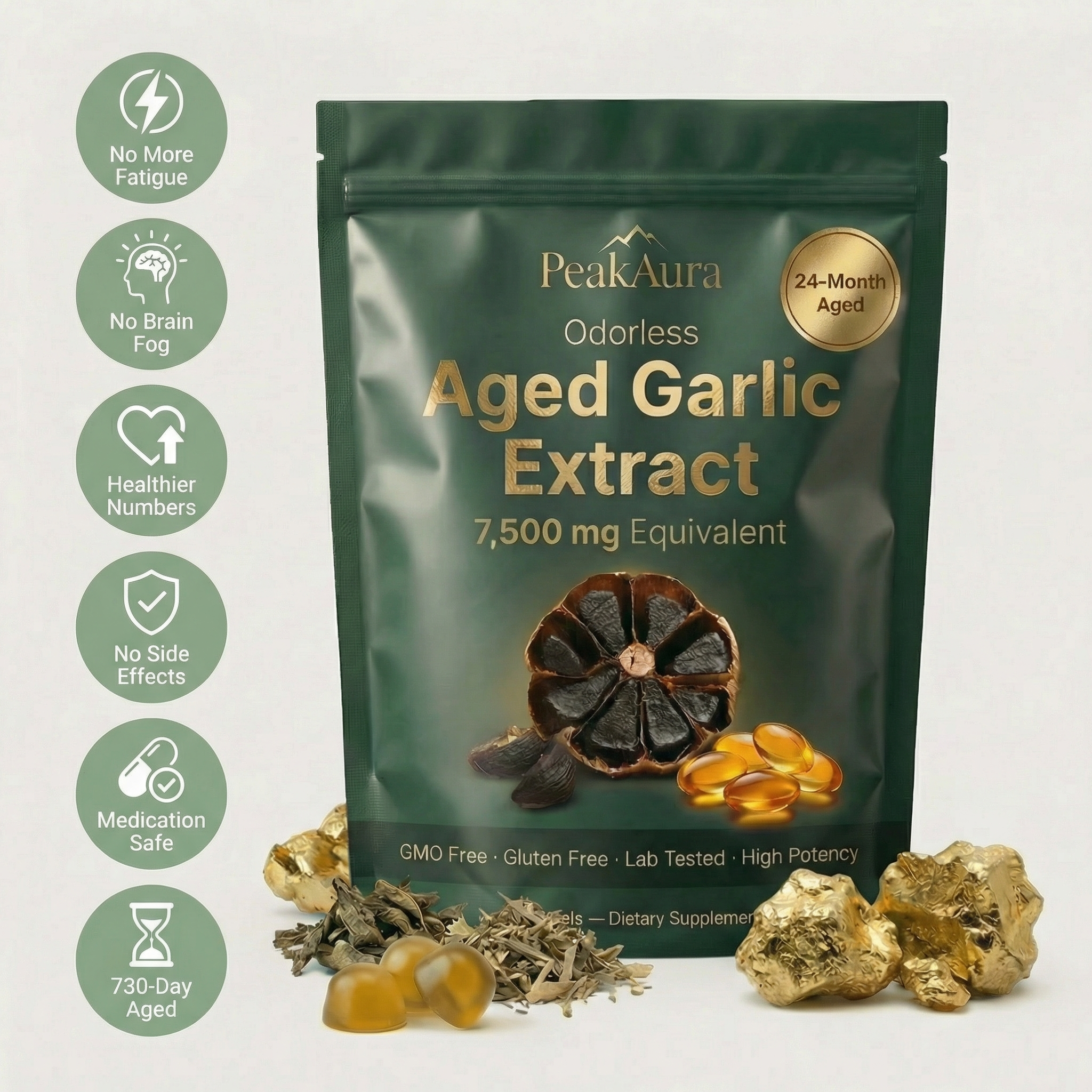 Aged Garlic Extract - Odorless Softgels for Intimacy